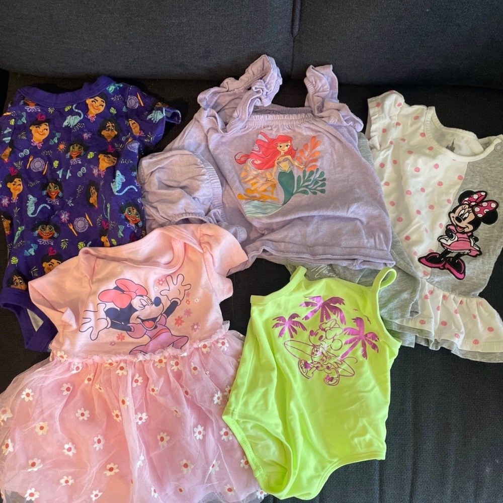 Disney Kids Shirts & Tops - Purple, Pink, Green